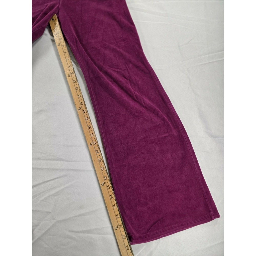 Aeropostale Women's S Purple Velour Wide Leg Drawstring Sweatpants Lounge Y2K - Picture 8 of 8